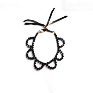 Black hoops necklace